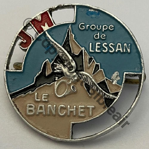 Grpe de LESSAN LE BLANCHET  A.AUGIS LYON ST.BARTH 2Lign 2Griffes Dos grenu Alu peint Src.historiacollection2a PV380Eur